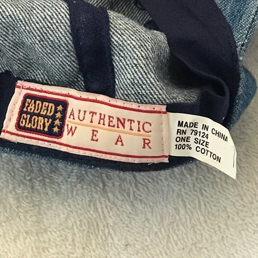 Faded Glory Adjustable faux Blue Jean Ball Cap